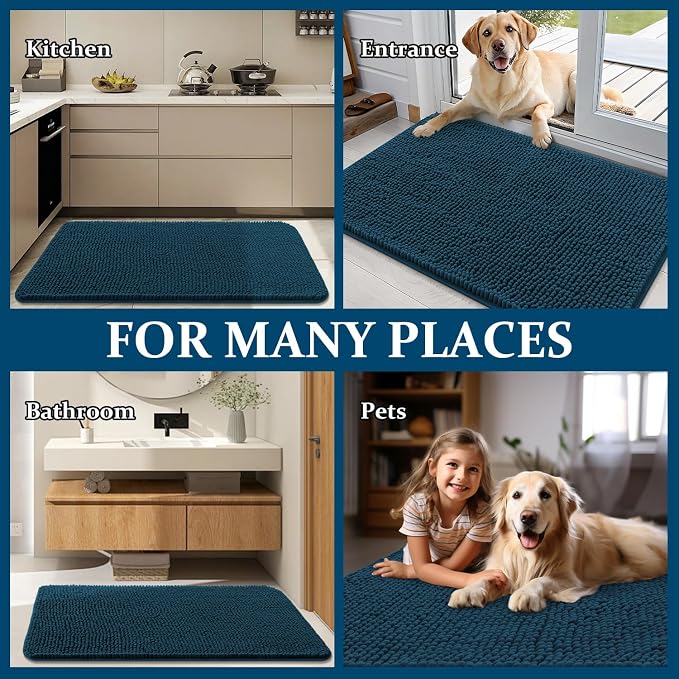 OLANLY Dog Door Mat for Muddy Paws 48x30, Absorbs Moisture and Dirt, Absorbent - Image 8