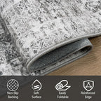 10x14 Area Rugs for Living Room Rug Washable: Abstract Large Rug Indoor Modern - Image 4