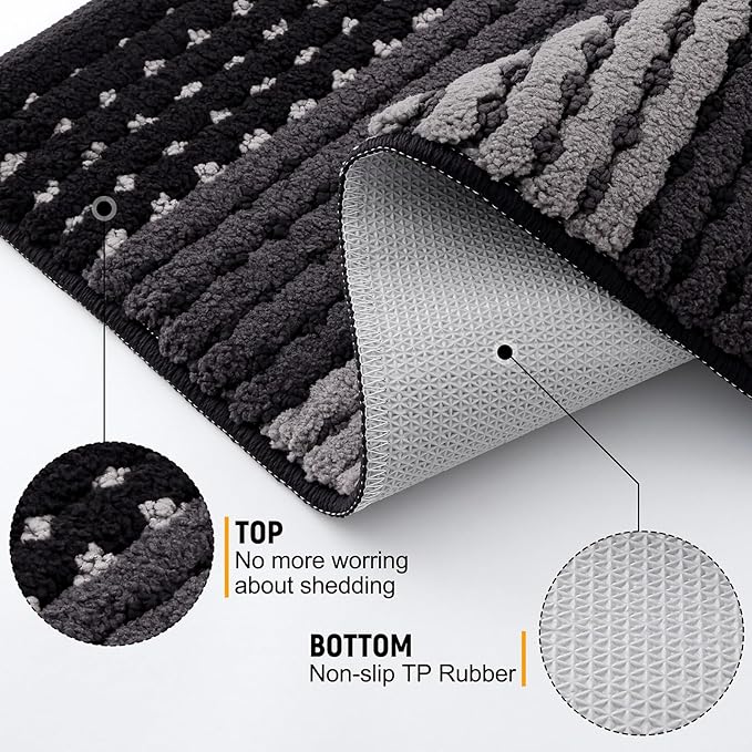 Kitinjoy Indoor Outdoor Door Mat, 59x20 Non-Slip Absorbent Dirt Trapper - Image 3