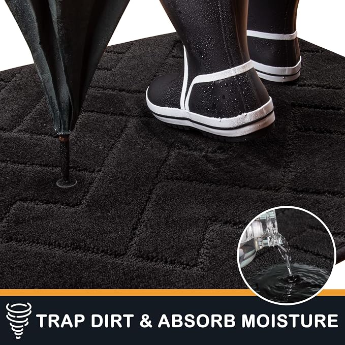 PURRUGS Dirt Trapping Door Mat 24" x 84", Non-Slip Machine Washable Entry Rug - Image 5