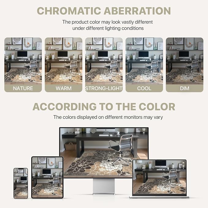 48"x72" Office Chair Mat for Hardwood Tile Floor, Under Desk Carpet Protector - Image 6