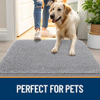 OLANLY Dog Door Mat for Muddy Paws 35x24, Absorbs Moisture and Dirt, Absorbent - Image 6