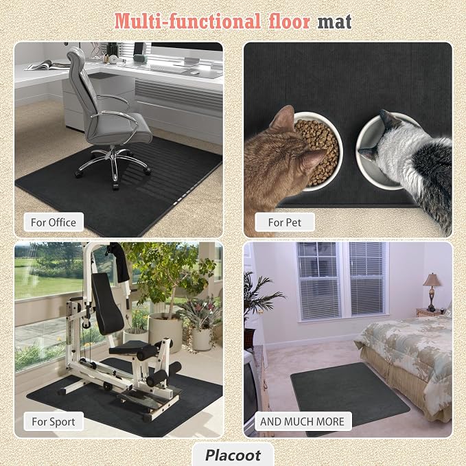 Heavy Duty Office Chair Mat for Carpet and Hardwood Floor Bohemian Desk Chair - Image 3