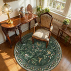 Washable Round Rugs for Bedroom 4ft: Living Room Rug Stain Resistant Non Slip - Image 2