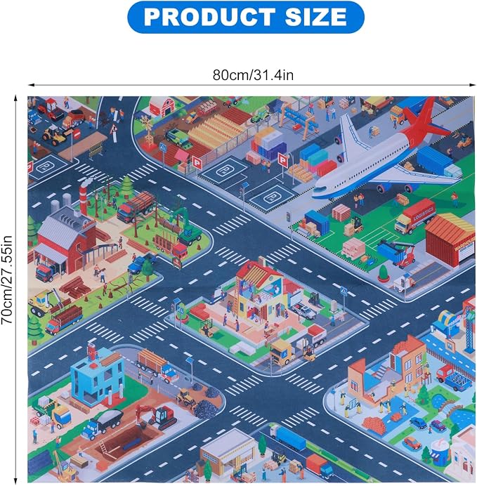 Kids Carpet Playmat Rug, Car Mat - Image 3