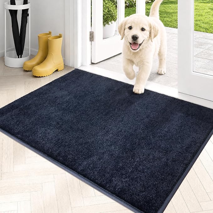 PURRUGS Dirt Trapping Door Mat 24" x 35.5", Non-Slip Machine Washable Entryway by PURRUGS
