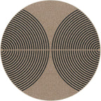 Lahome Enfys Modern Rainbow Round Rug, 3ft Small Washable Circle Carpet Natural - Image 7