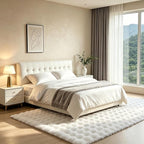 White Rabbit Plush Rug 3'x5', Fluffy Shaggy Area Rug - Image 2