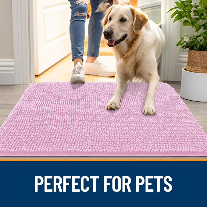 OLANLY Dog Door Mat for Muddy Paws 40x24, Absorbs Moisture and Dirt, Absorbent - Image 6