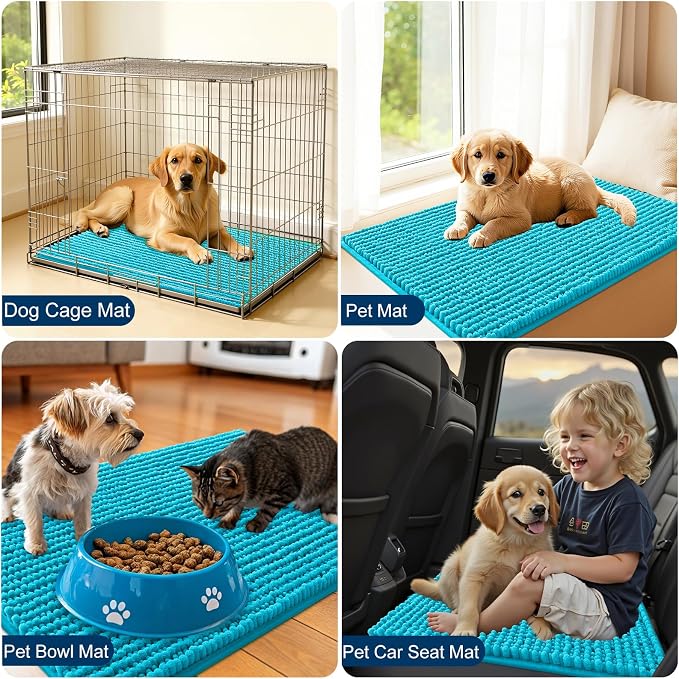 OLANLY Dog Door Mat for Muddy Paws 24x16, Ultra Absorbent Chenille Mud Doormat - Image 7