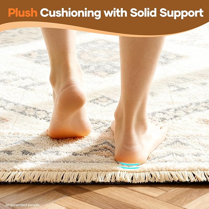 Veken Non Slip Cushioned Rug Pad Gripper 7x10 Ft, Felt and Silicone Backing - Image 6