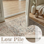 DCX Beige 8x10 Area Rugs, Machine Washable Non Slip Stain Resistant Soft - Image 2