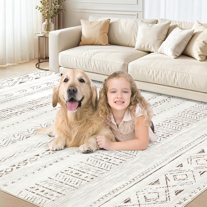cotiled 9x12 Area Rugs Living Room Rug: Washable Boho Rugs - Image 6