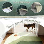 4ft Abstract Round Rug, Soft Washable Non-Slip Mountain Circle Classroom Rug - Image 4
