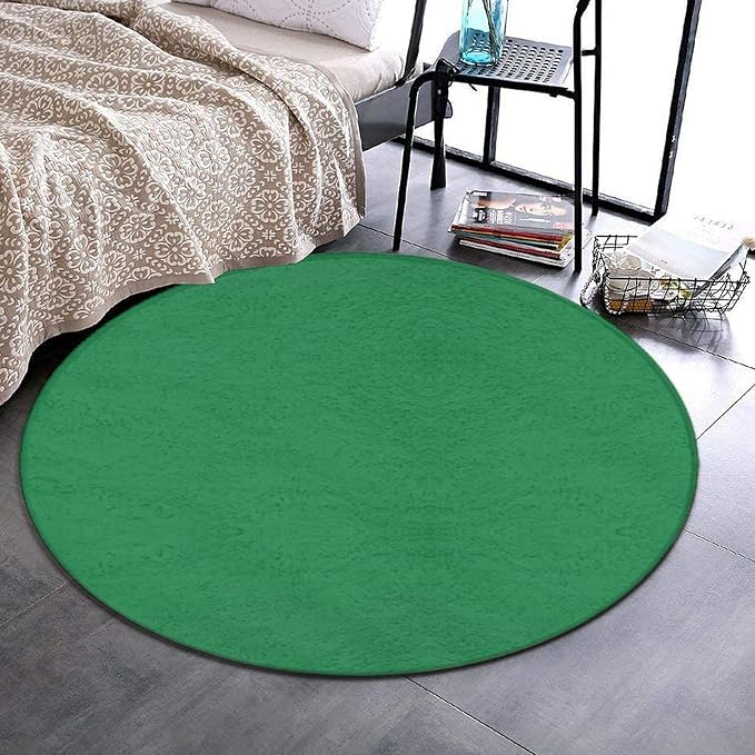 Machine Washable Modern Round Area Rug, Room Sofa Yoga Soft Round Carpet - Image 2