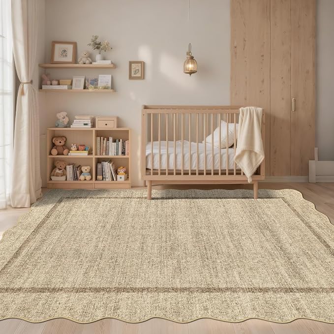 GarveeHome Scalloped Washable Rug 5x7 Area Rugs - Image 2