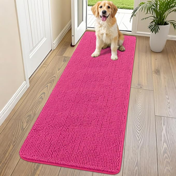 Smiry Dog Door Mat for Muddy Paws 70x24, Absorbent Dirt Trapper, Non-Slip by Smiry