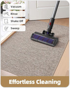 Color&Geometry Ultra Thin Indoor Door Mat 24"x36", Non Slip Rubber Backed Dirt - Image 8