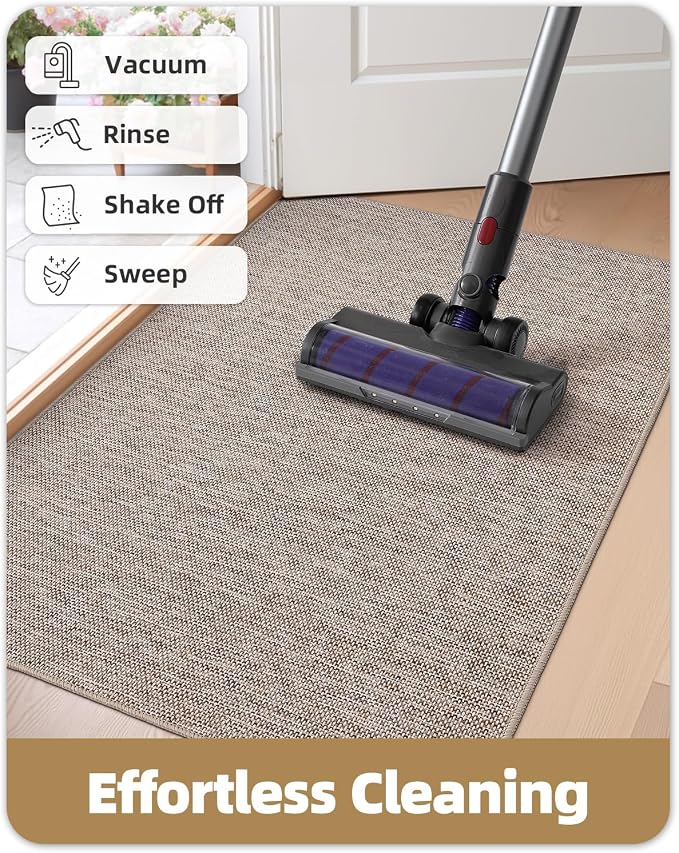 Color&Geometry Ultra Thin Indoor Door Mat 24"x36", Non Slip Rubber Backed Dirt - Image 8