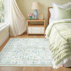 CAPALOCA Machine Washable Rugs Nursery Rug Sq4ft Cute Girl Non Slip Low Pile - Image 9
