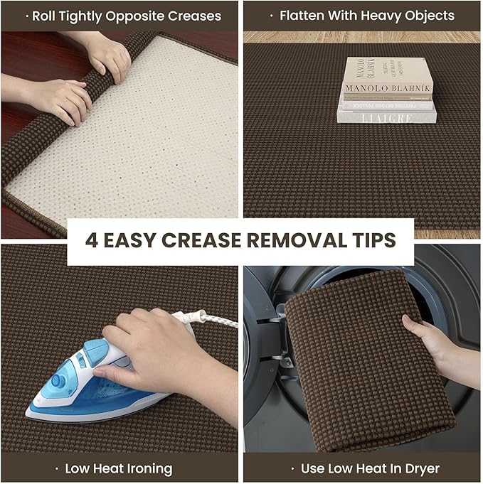 IOHOUZE Washable Exrea Long Hallway Runner Rug 3x20 Non Slip Rubber Backed - Image 2