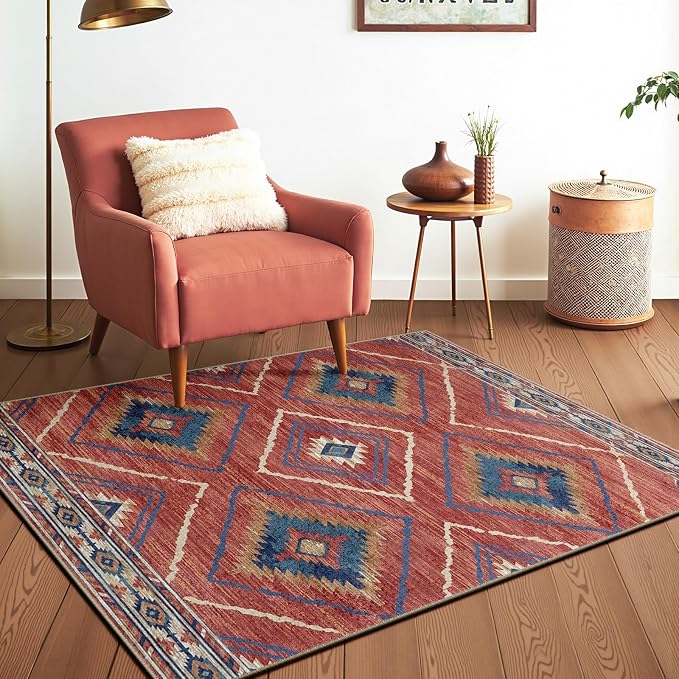 BESTSWEETIE Area Rug 3x5 Rug Machine Washable Non-Slip Low Pile Print Pattern - Image 7