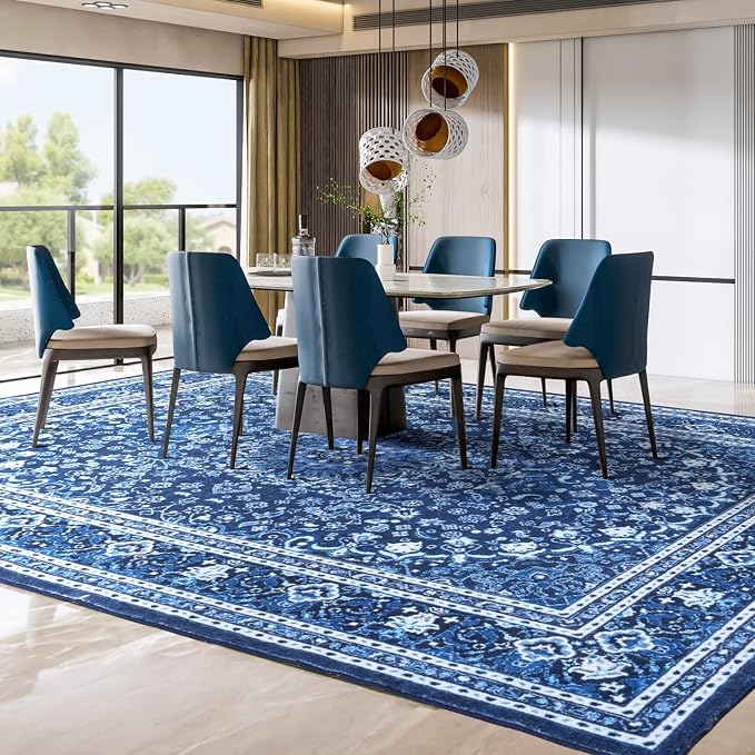 Lessymo Washable Area Rugs 6x9- Boho Area Rug Low Pile - Image 3