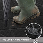 BEQHAUSE Dirt Trapper Door Mat 20" x 32", Doormat Non-Slip Entryway Rugs - Image 3