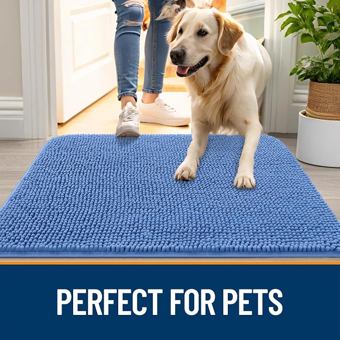 OLANLY Dog Door Mat for Muddy Paws 59x20, Absorbs Moisture and Dirt, Absorbent - Image 6