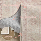 Latte&Fog Washable 5x7 Pink Rugs - Image 9