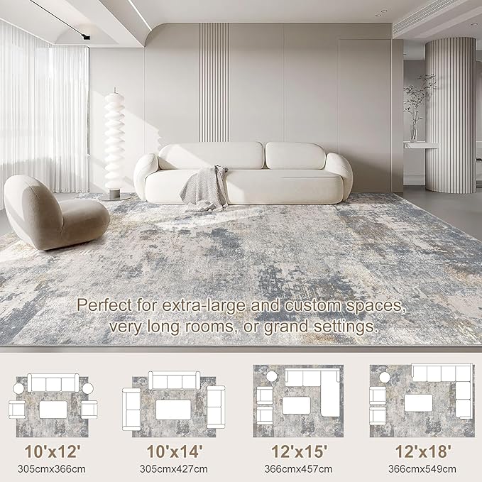 UERMEI 10x12 Area Rug Living Room Rugs - Image 4