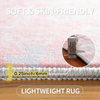 Pink Rug Carpet 5x7 Area Rugs for Bedroom Girls: Washable Modern Rug for Living - Image 6