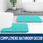 OLANLY Bathroom Runner Rugs 47x17, Extra Soft Absorbent Chenille Bath Rugs - Image 7