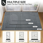 Front Door Mat 36''x59'', Absorbent Dirt Resist Washable Non Slip Low-Profile - Image 3