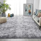 PAGISOFE Abstract Shaggy Machine Washable Area Rug 4' x 6' Plush Soft Fluffy by PAGISOFE