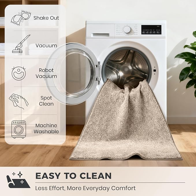 PURRUGS Easy Care Area Rug 4ft x 6ft, Non-Slip Machine Washable Entryway Rug - Image 7