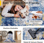 RELEANY Washable Area Rugs 4ft Non-Slip Modern Abstract Soft - Image 4
