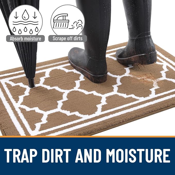Buganda Large Indoor Door Mat, Dirt-Resistant and Absorbent Doormat, Low - Image 2
