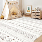 cotiled 10x10 Area Rugs Living Room Rug: Washable Boho Rugs - Image 6