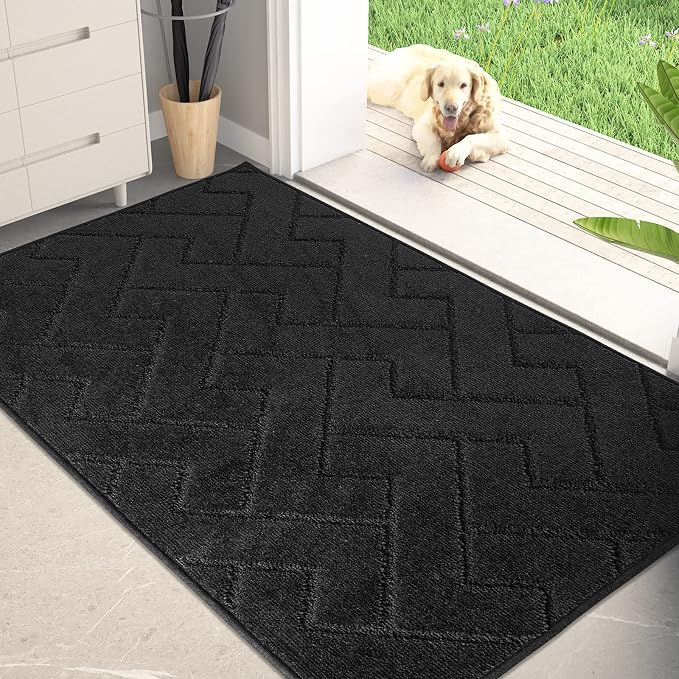 PURRUGS Dirt Trapping Door Mat 32" x 47", Non-Slip Machine Washable Entry Rug by PURRUGS
