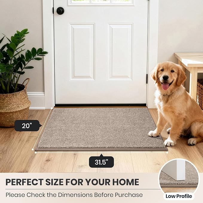 PURRUGS Dirt Trapping Door Mat 20" x 31.5", Non-Slip Machine Washable Entryway - Image 8