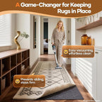 Veken Non Slip Cushioned Runner Rug Pad Gripper 2 x 8 Ft, Felt and Silicone - Image 2