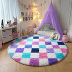 KICMOR Purple Rainbow Round Rug - Image 9