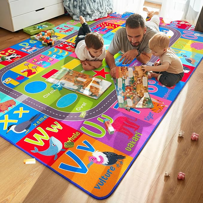 HOMORE Kids Educational Rug, 5x7 Kids Collection Area Rug by Homore