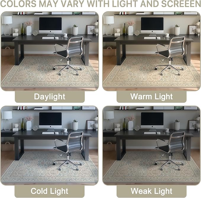 48"x72" Office Chair Mat for Hardwood Tile Floor, Under Desk Carpet Protector - Image 6