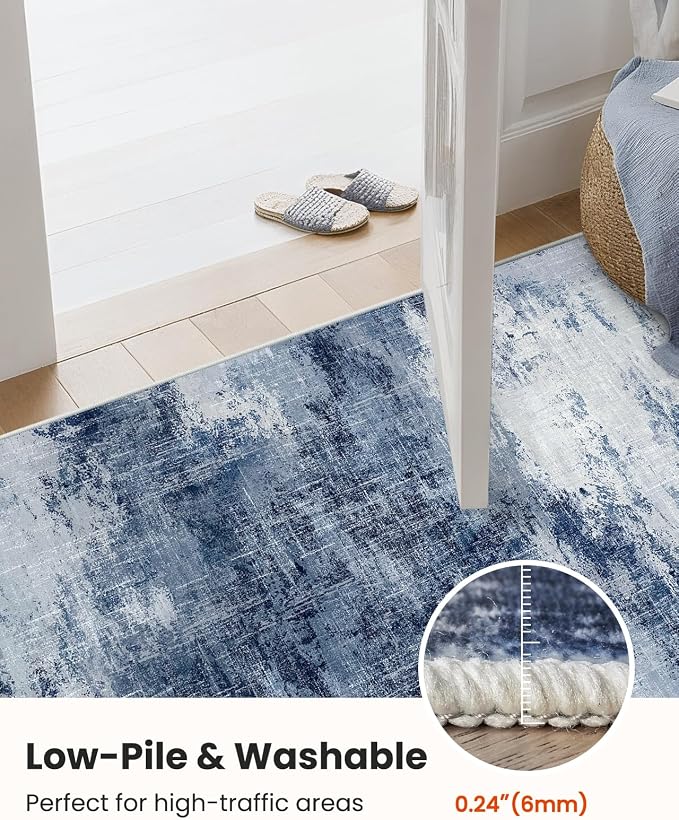 Runner Rugs for Hallway 2x6, Modern Abstract Machine Washable Runners for - Image 5