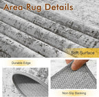 5x7 Ft Area Rugs for Living Room, Soft Non-Slip Washable Rugs Modern Abstract - Image 6