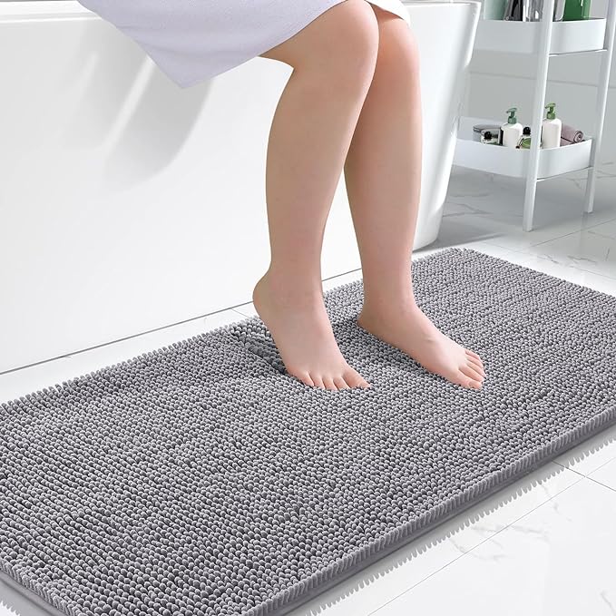 OLANLY Bathroom Runner Rugs 47x24, Extra Soft Absorbent Chenille Bath Rugs by OLANLY