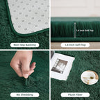 Litanika 6x9 Shag Area Rug for Living Room Bedroom, Emerald Dark Green High - Image 5