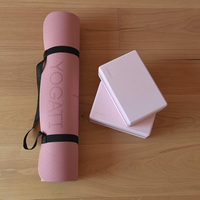 YOGATI® Yoga Mat with Strap with Alignment Lines. Home Workout Mat - Image 6